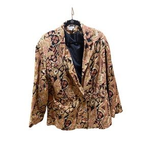 Vintage Tan printed blazer